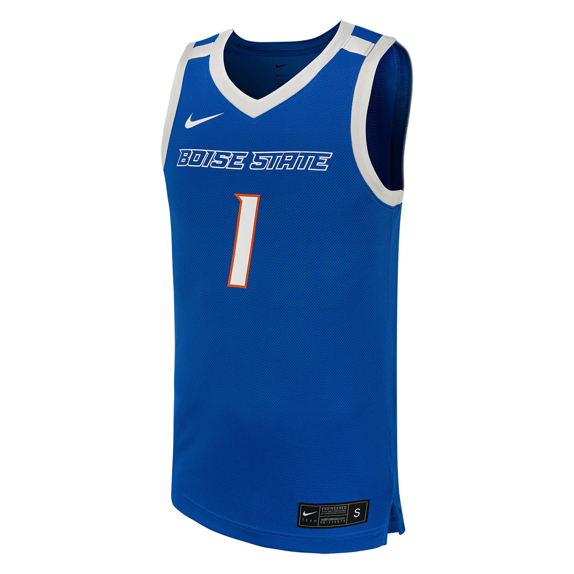 #1 Boise State Broncos Nike Replica Basketball Jersey - Royal