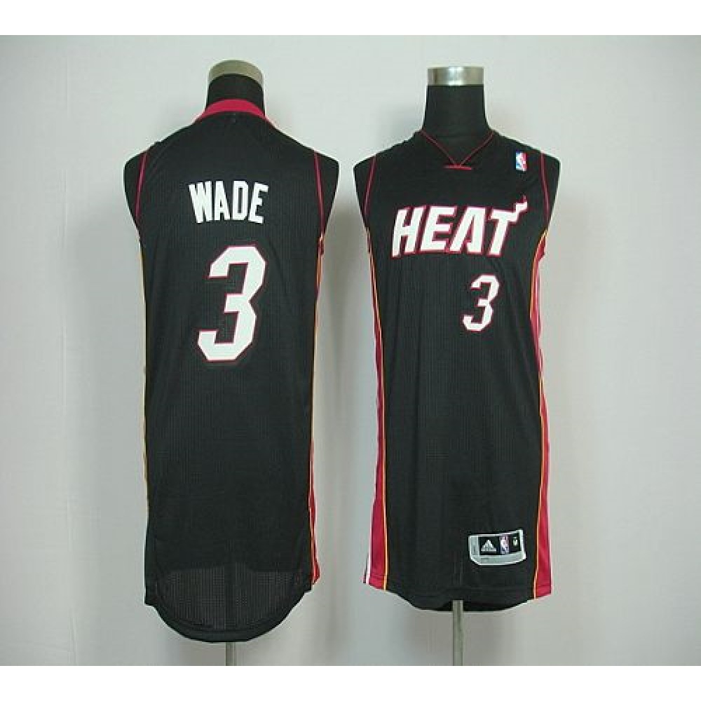 Revolution 30 Heat #3 Dwyane Wade Black Stitched NBA Jersey
