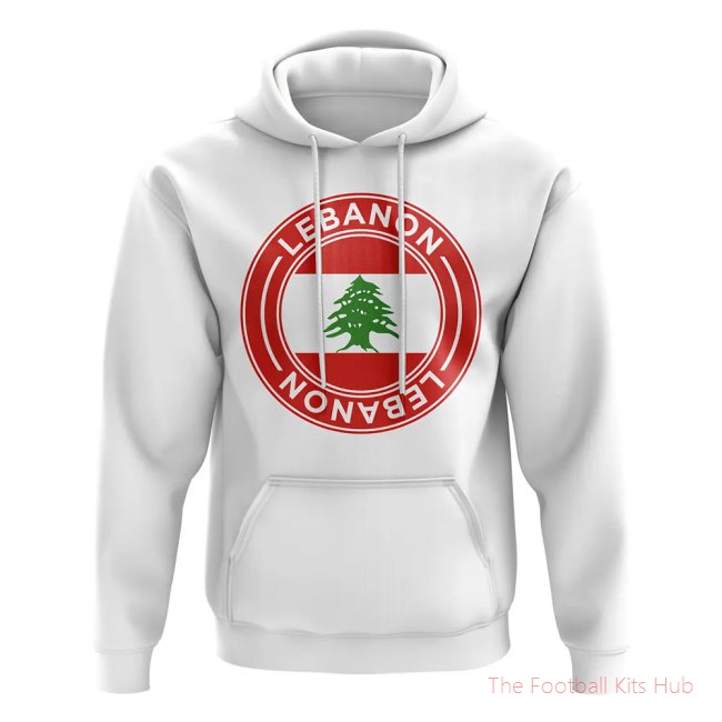 Men Lebanon Football Badge Hoodie (White)