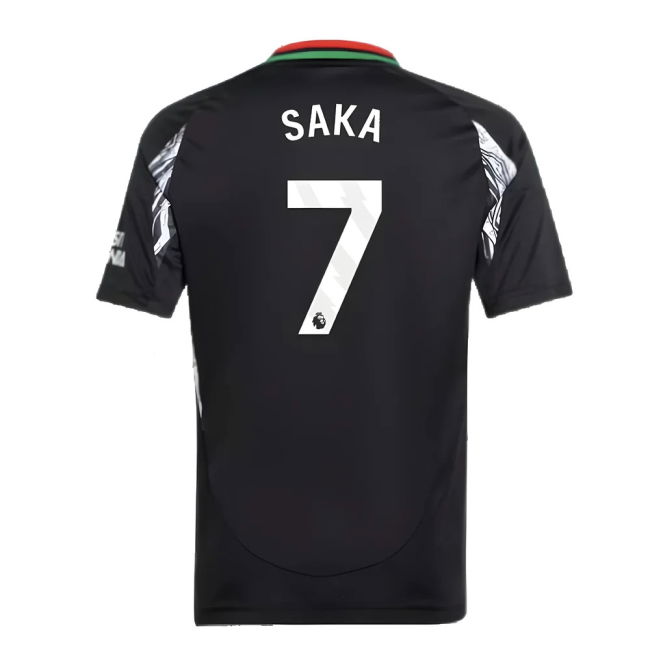 Arsenal Official Away Football Shirt 2024-20 Season Saka 7 L S Kids