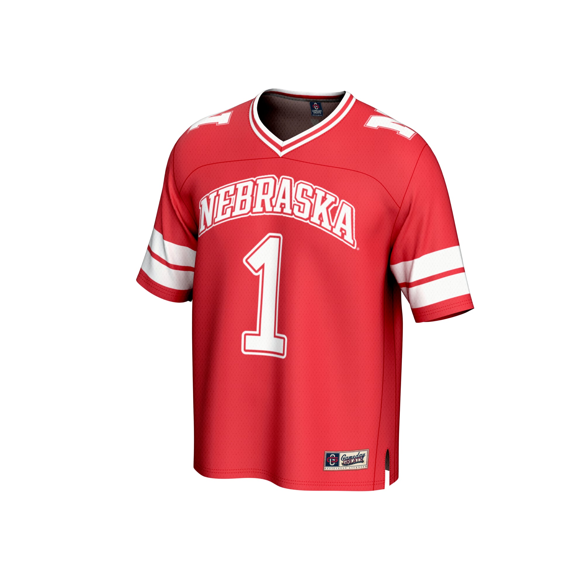 #1 Scarlet Nebraska Huskers Lightweight Collegiate Football Fashion Jersey