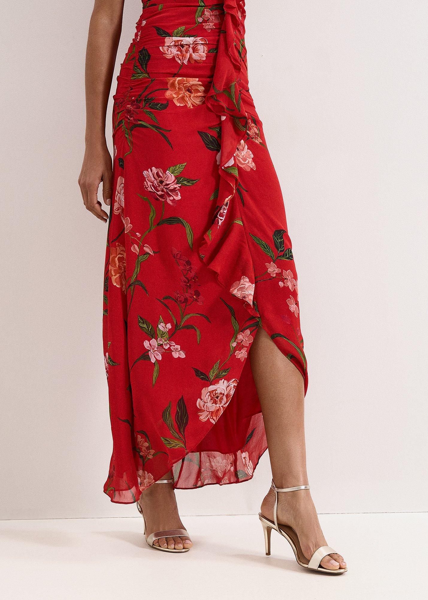 Mae Red Floral Maxi