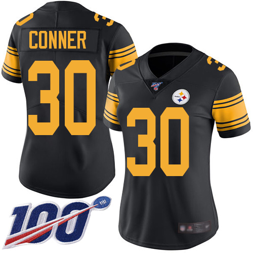 NFL P S Steelers #30 James Conner Limited Black Jersey - Fan Favorite