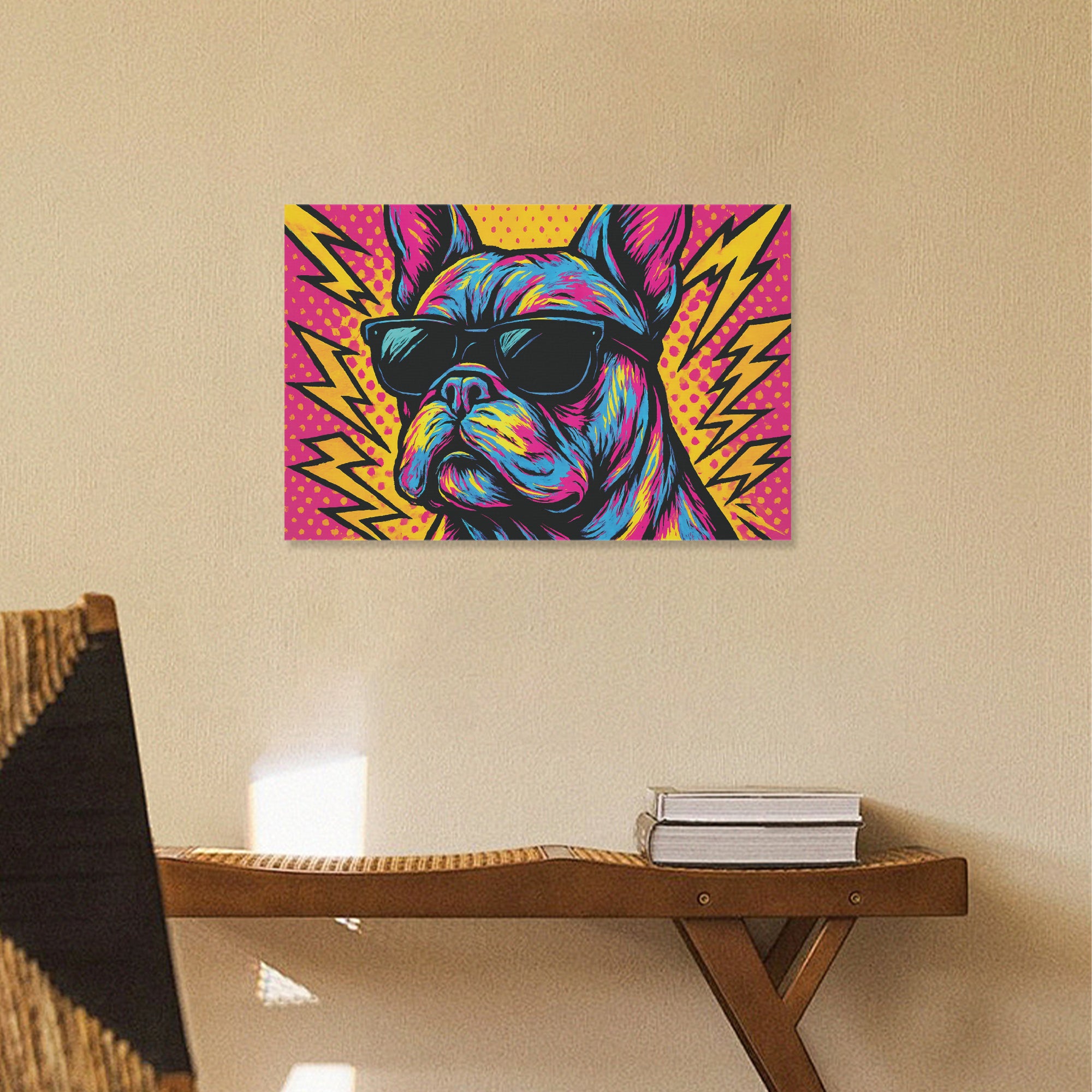 French Bulldog Dana Adorable Frenchie Canvas Wall Art Comfy Pet Product