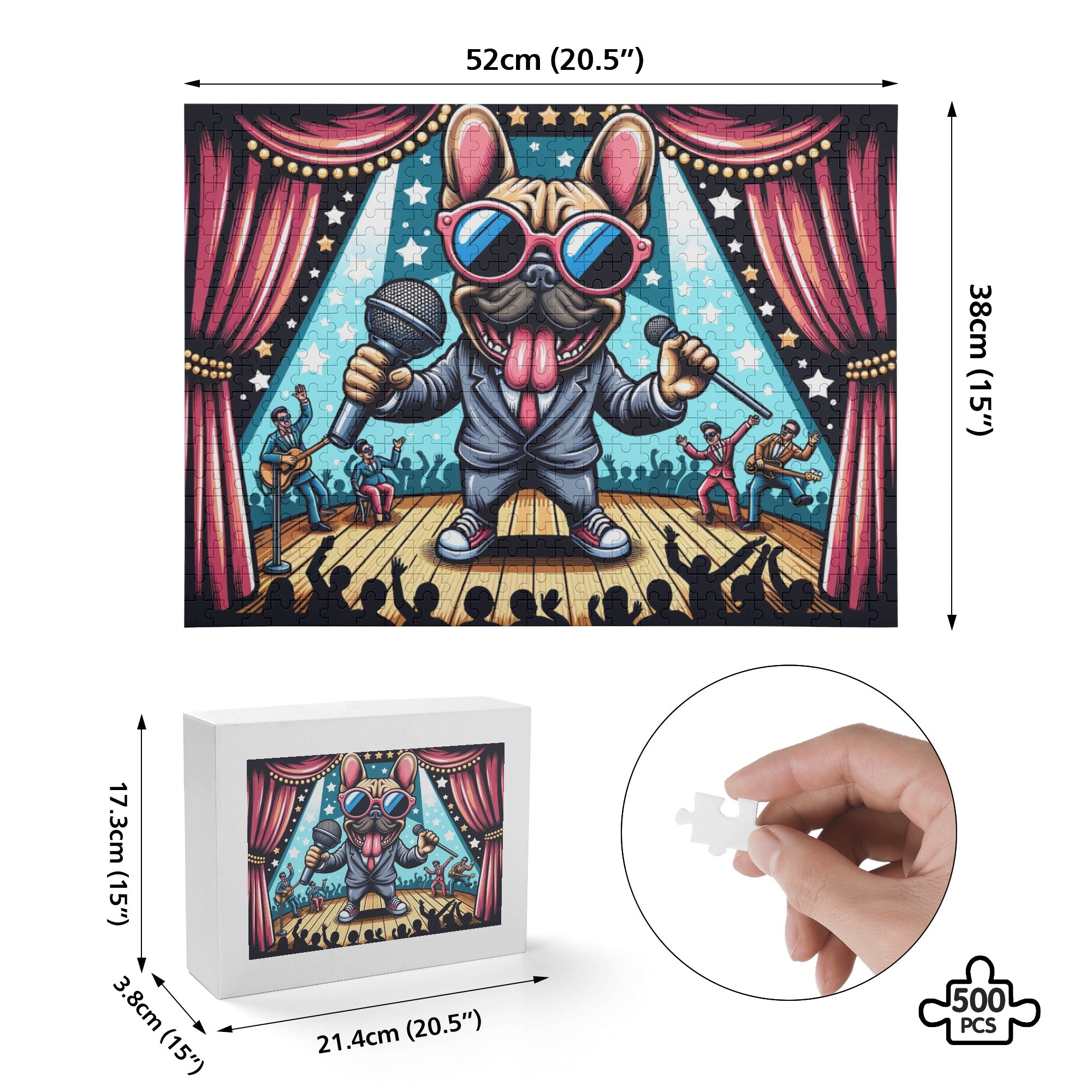 Loki - Frenchie 500-piece Wooden Puzzle For French Bulldogs