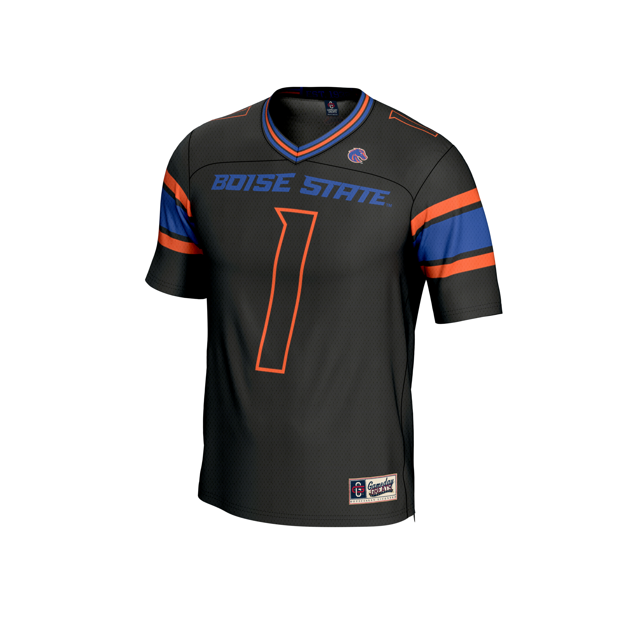 Boise State Broncos GameDay Greats Unisex Collegiate Football Lightweight Fashion Jersey - Black