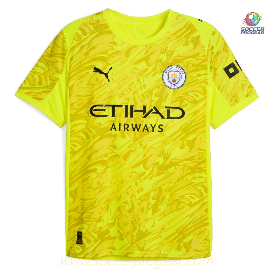 Manchester City Home Shirt 2025-2026 Season Yellow Goalkeeper
