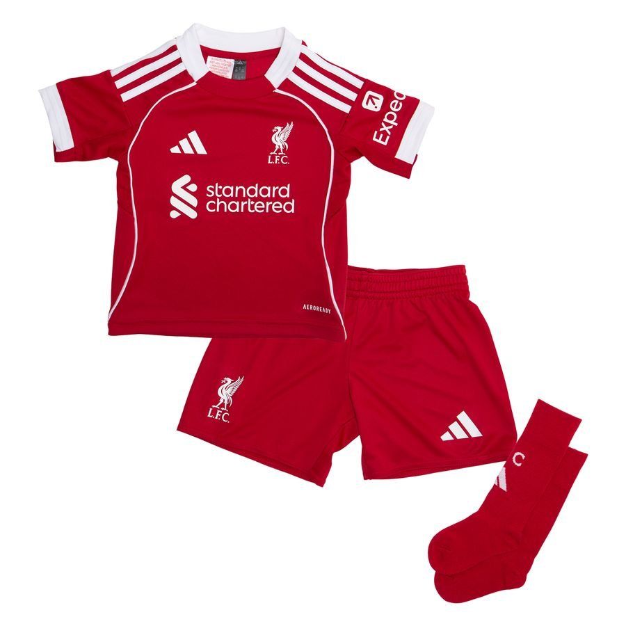 Liverpool Home Shirt 2025/26 Mini Kit Kids Adidas National Team Wear