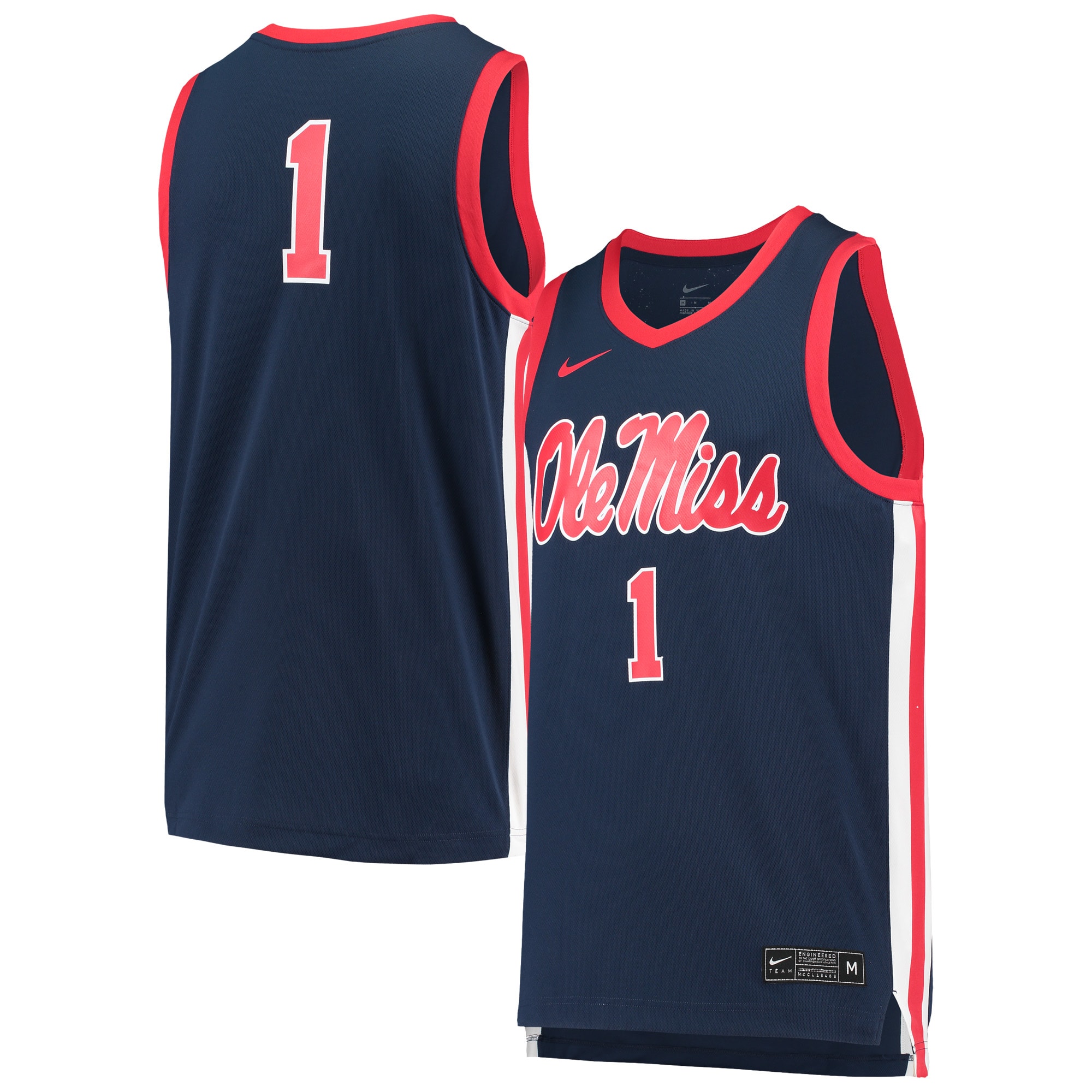 [NJP] Ole Miss Rebels Replica Basketball Jersey - Navy
