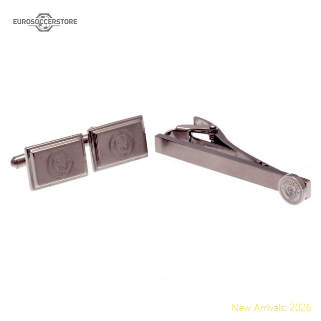 Premium Manchester City Fc Tie Slide & Cufflink Set - Premium Quality
