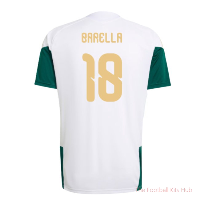 2026-2027 Italy Training Jersey (White) (Barella 18)
