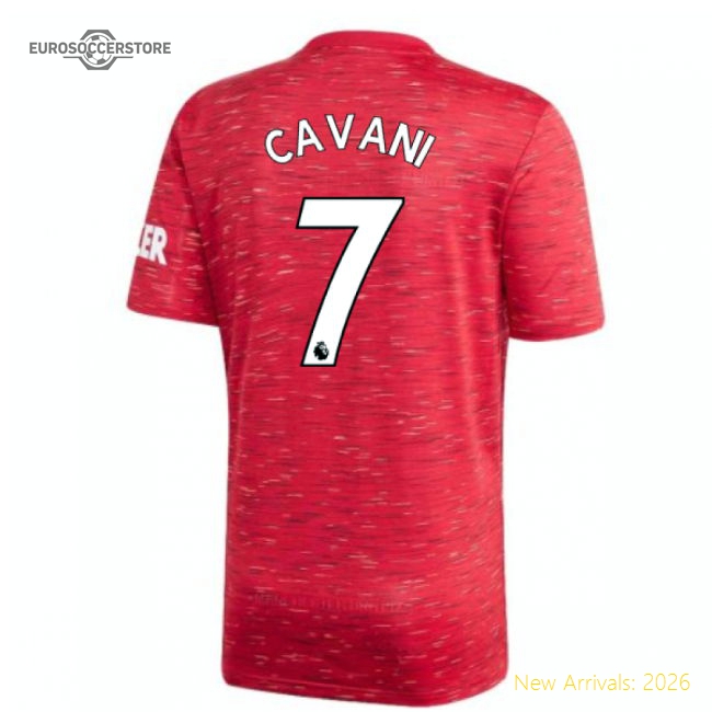 2020-2021 Man Utd Adidas Authentic Home Football Shirt CAVANI 7