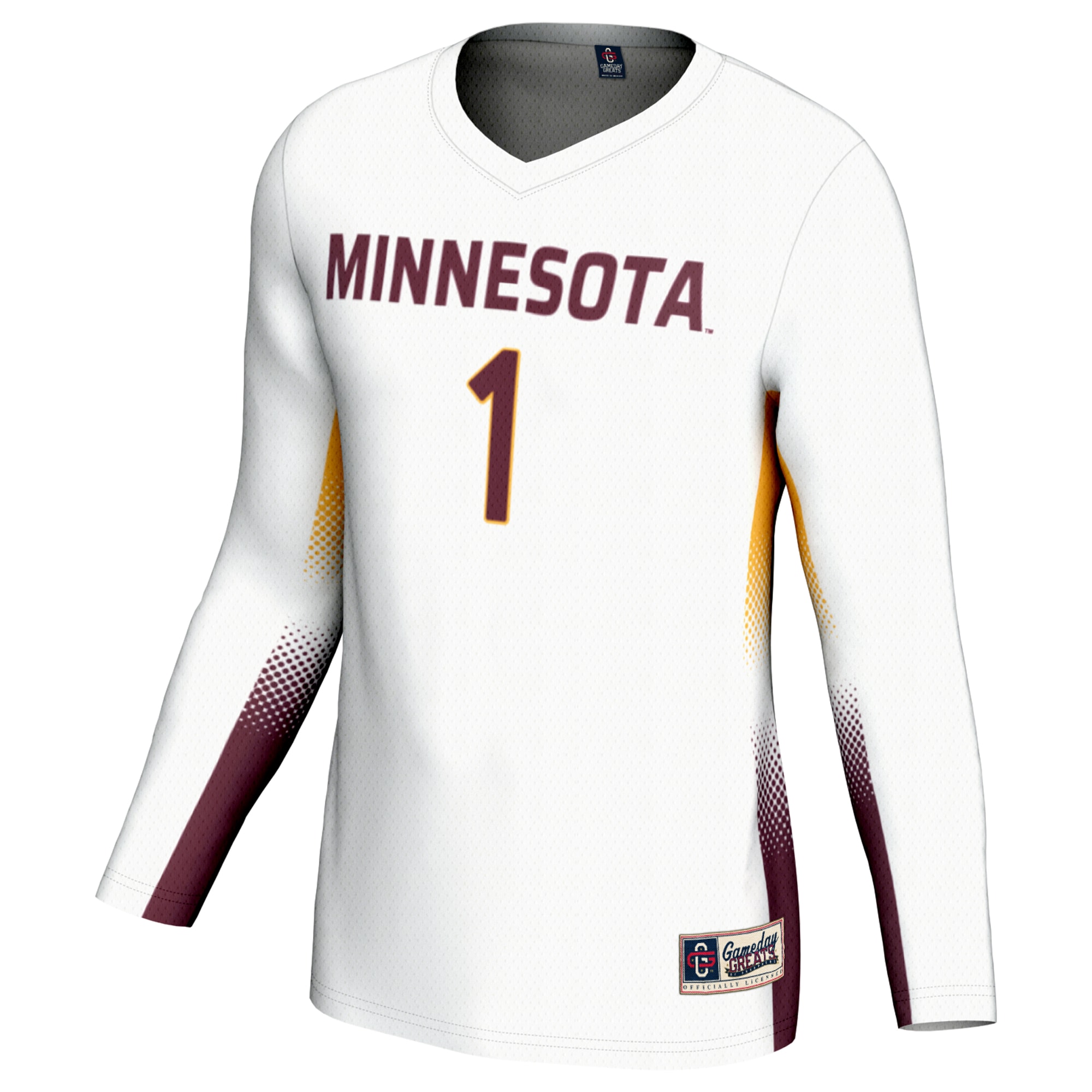 [DDG] Minnesota Golden Gophers GameDay Greats Youth Lightweight Women's Volleyball Jersey - White