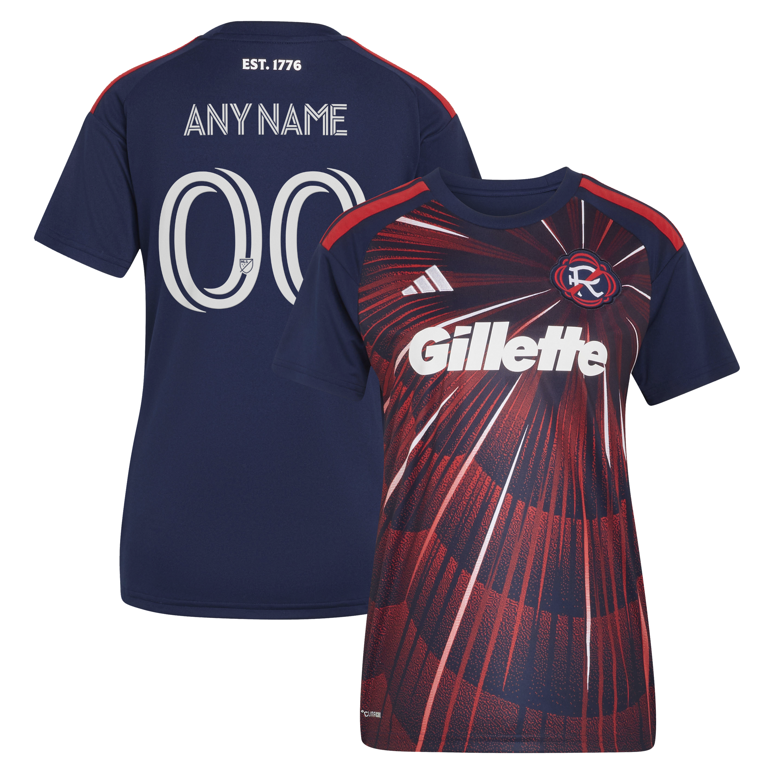 [JED] New England Revolution Women's 2026 Independence Day Replica Custom Jersey - Blue