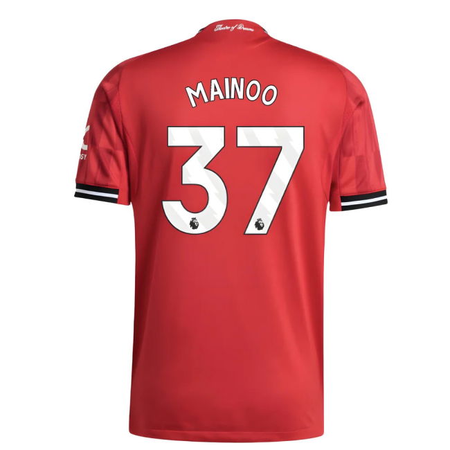 Football Man Utd Authentic Home Shirt Mainoo #37 Authentic Design ...