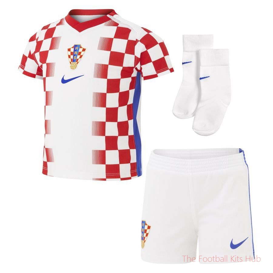 [JED] Croatia Home Shirt World Cup 2026 Baby-Kit Kids