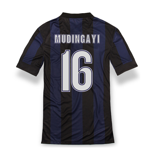 13-14 Inter Milan 16 Mudingayi Home Soccer Jersey Shirt - Official