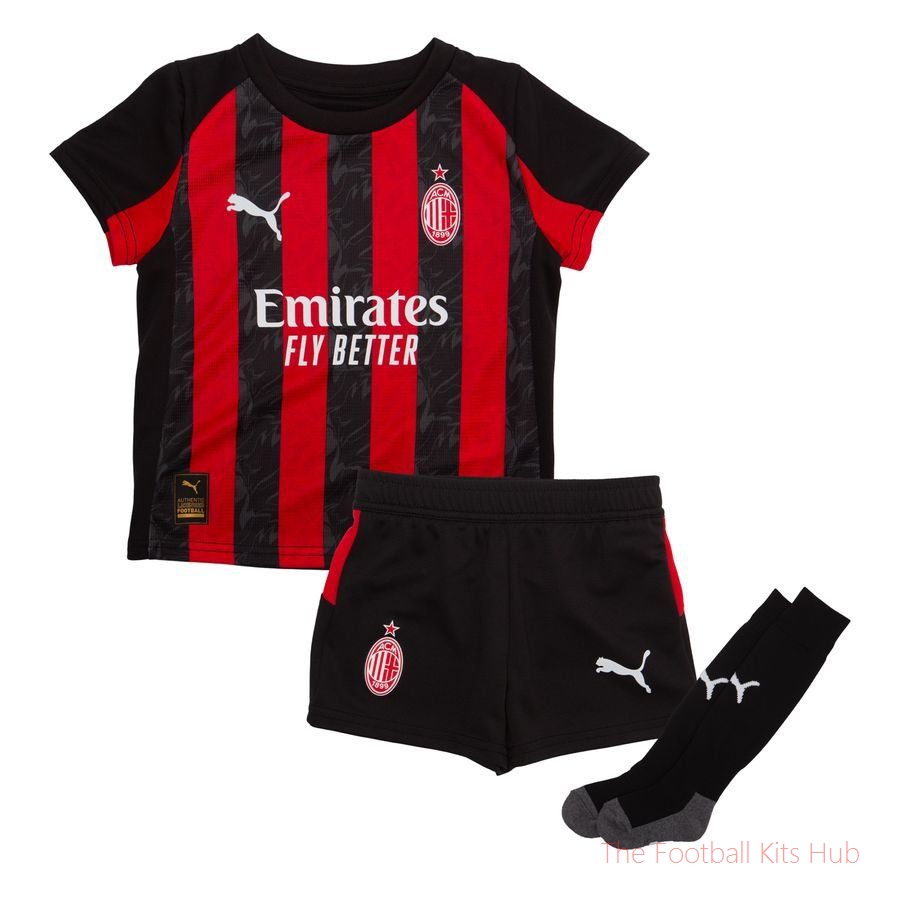 AC Milan Home Shirt 2025/26 Mini-Kit Kids