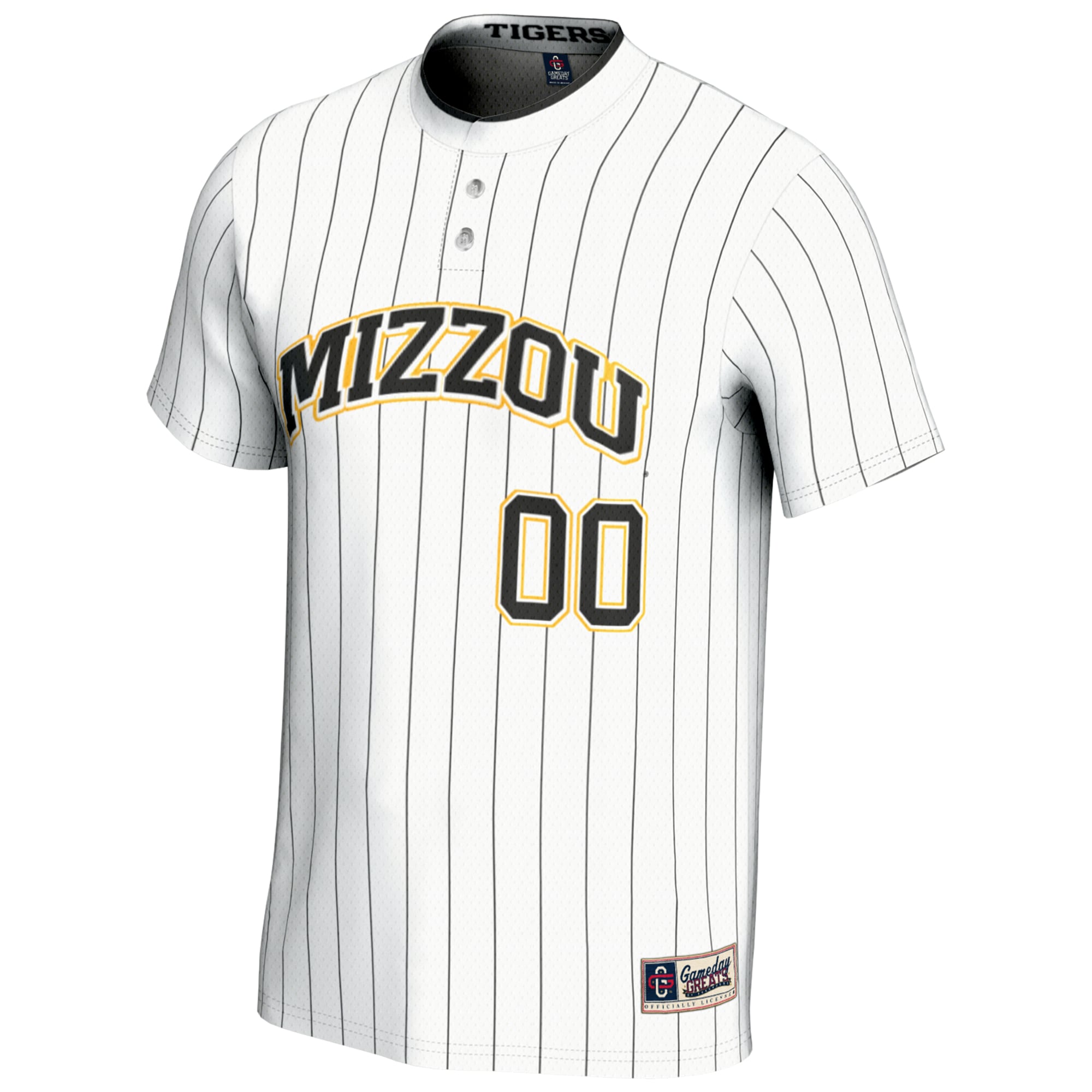 [NJP] Missouri Tigers GameDay Greats Unisex NIL Pick-A-Player Lightweight Softball Jersey - White