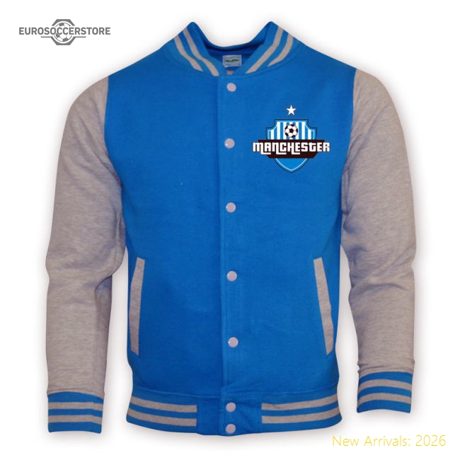 Professional Official Man City College Baseball Jacket sky Blue