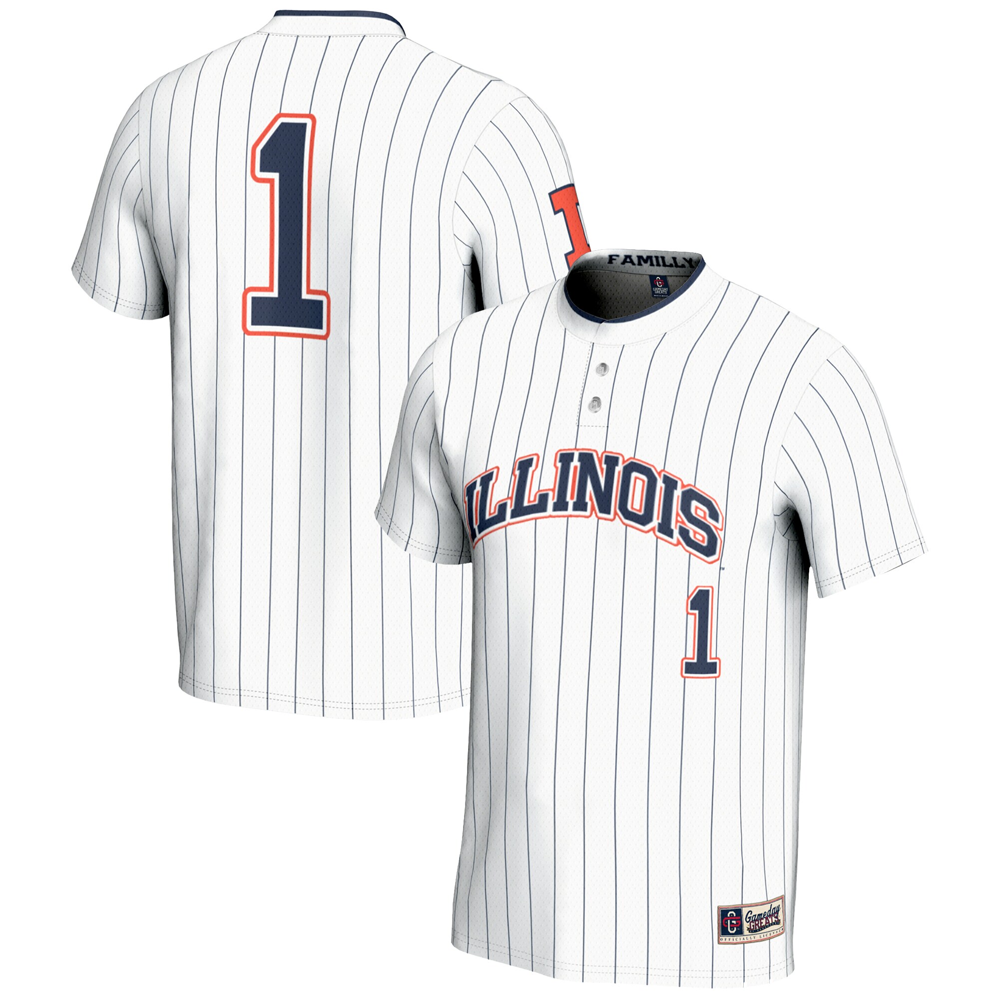 [DDG] Illinois Fighting Illini GameDay Greats Unisex Lightweight Softball Jersey - White