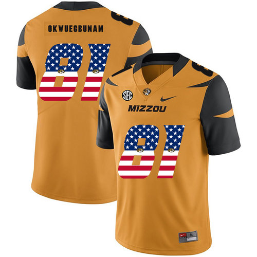 Men's None Gold 2024 game day Albert Okwuegbunam #81 stitched Jersey
