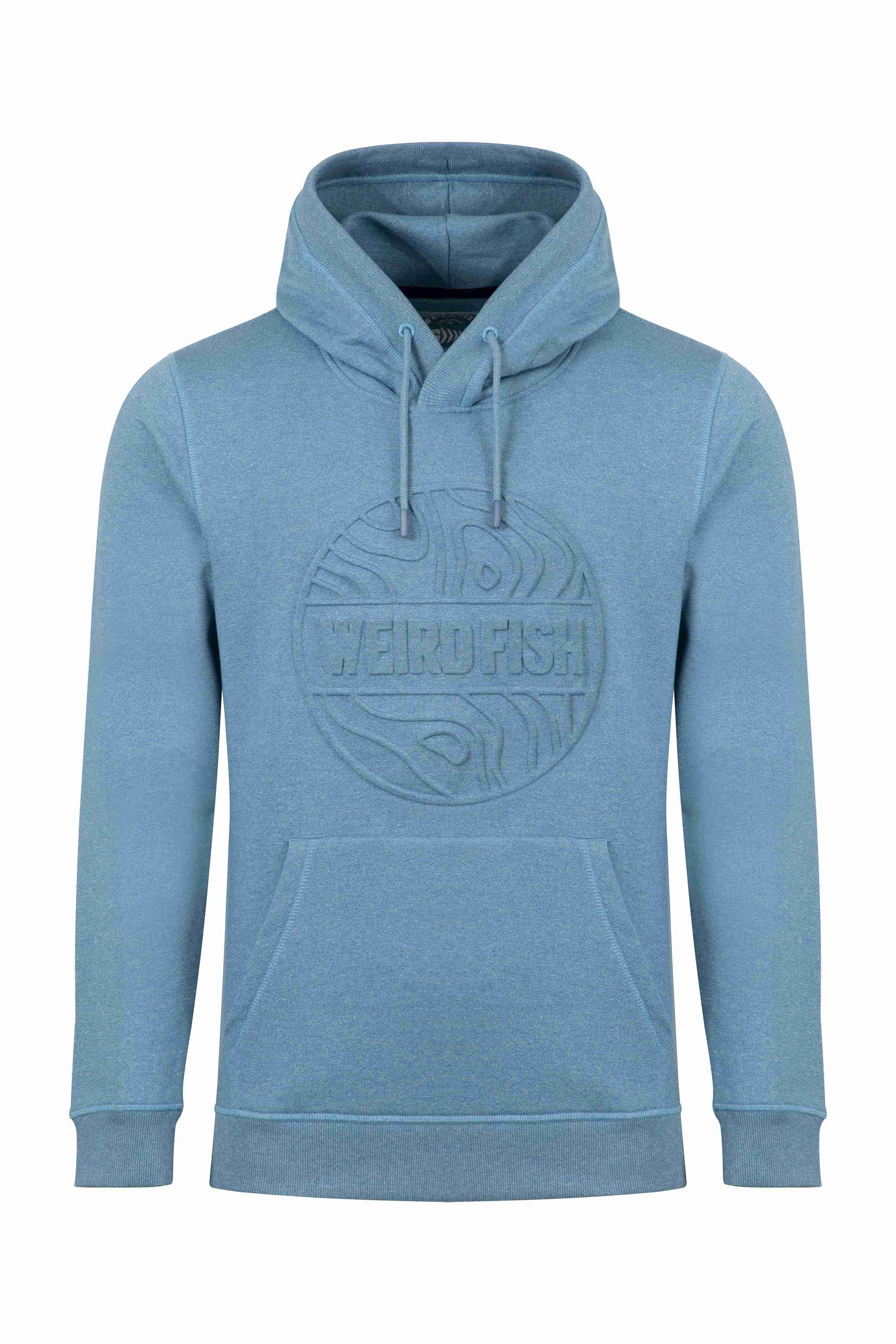 Perranporth Embossed Grindle Hoodie Washed Blue