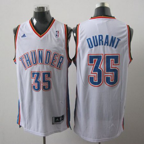 Oklahoma City Thunder #35 Kevin Durant White Stitched Youth NBA Jersey Youth