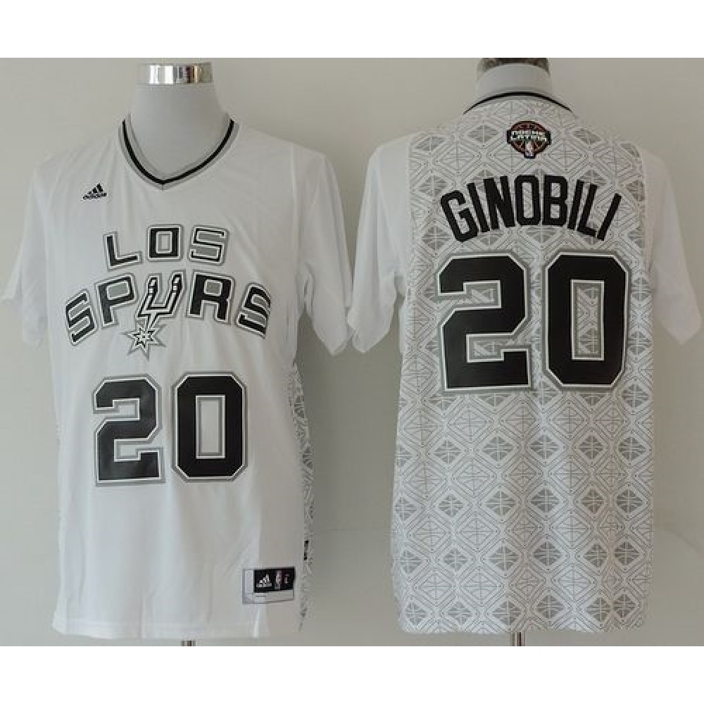 Game Day Top-Grade Men's Spurs #20 Manu White Basketball Jersey