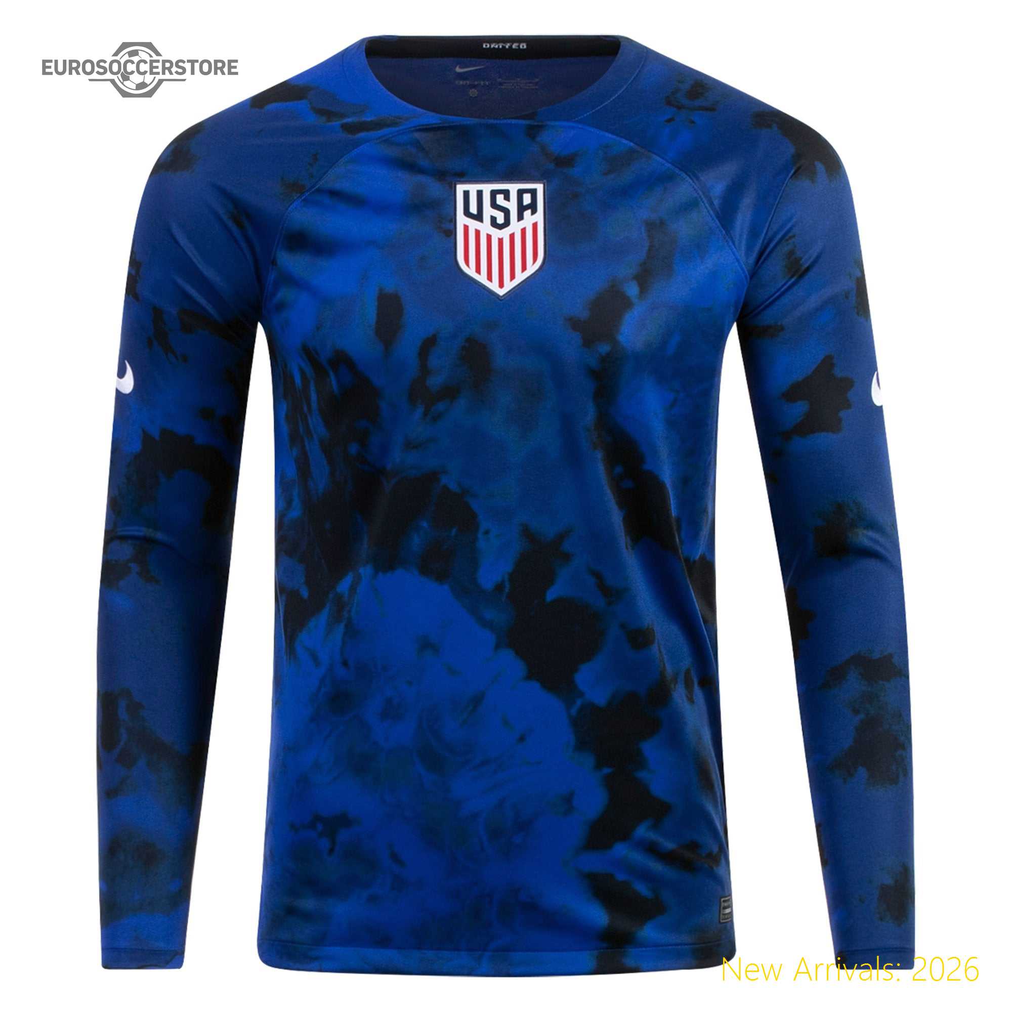 Men Usa Usmnt Away Long Sleeve Durable Away Jersey 2022