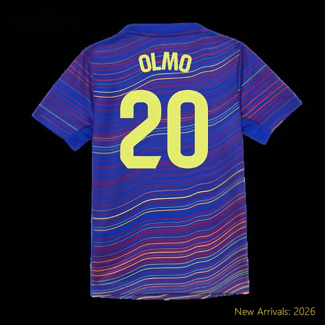 2025-2026 Barcelona Academy Pro Pre Match Shirt (Blue) - Kids (Olmo 20)