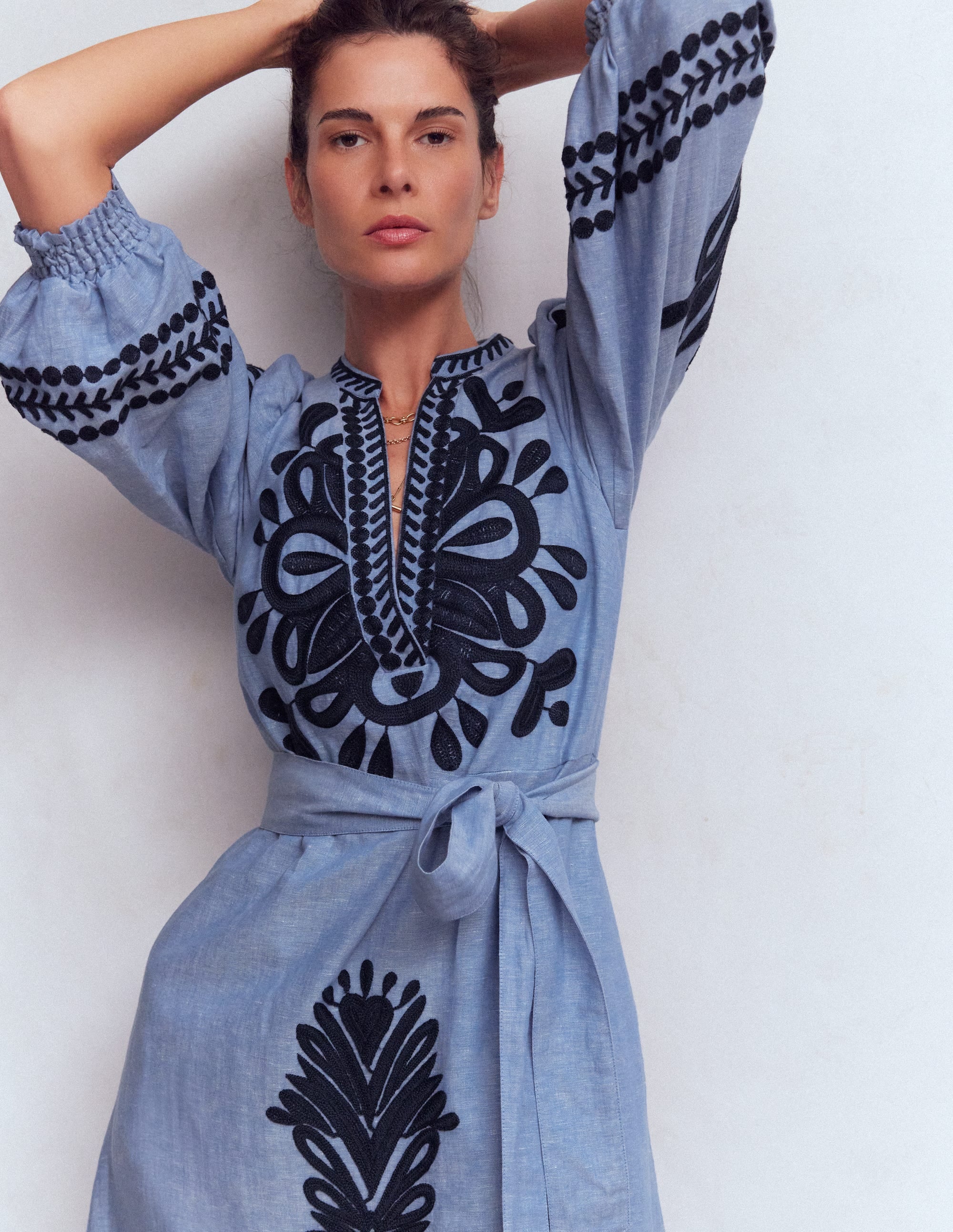 Octavia Linen Blend Dress