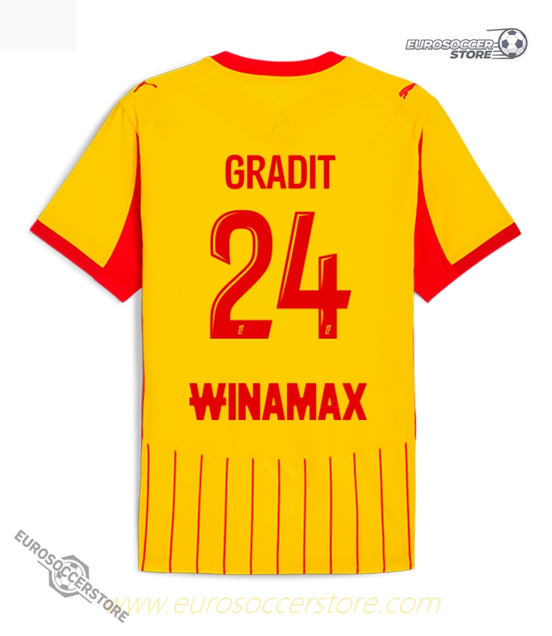 RC Lens 2025-26 Home GRADIT Version 24 Football Jersey