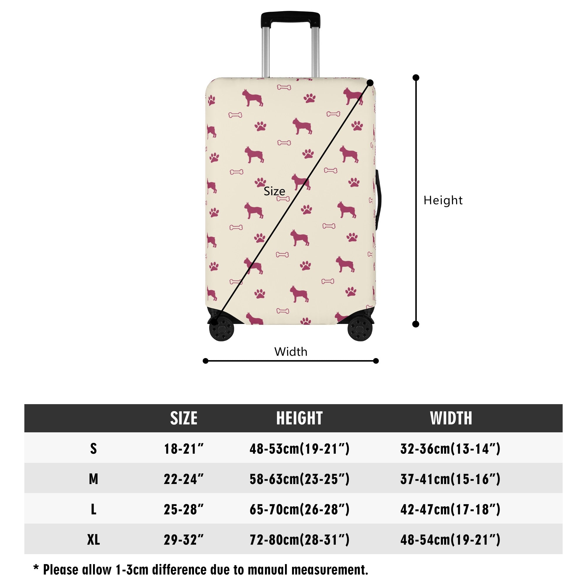 French Bulldog Sadie Luggage Cover For Boston Terrier Lovers Durable Dog Item