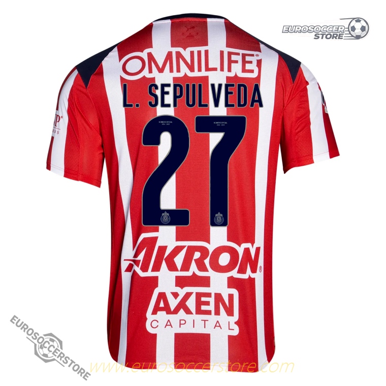 Chivas 25-26 Season Home Jersey Featuring L. SEPULVEDA #27