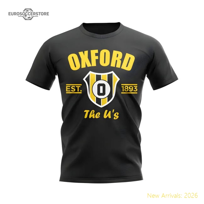 Exceptional Oxford Established Football T-shirt (black) - Affordable