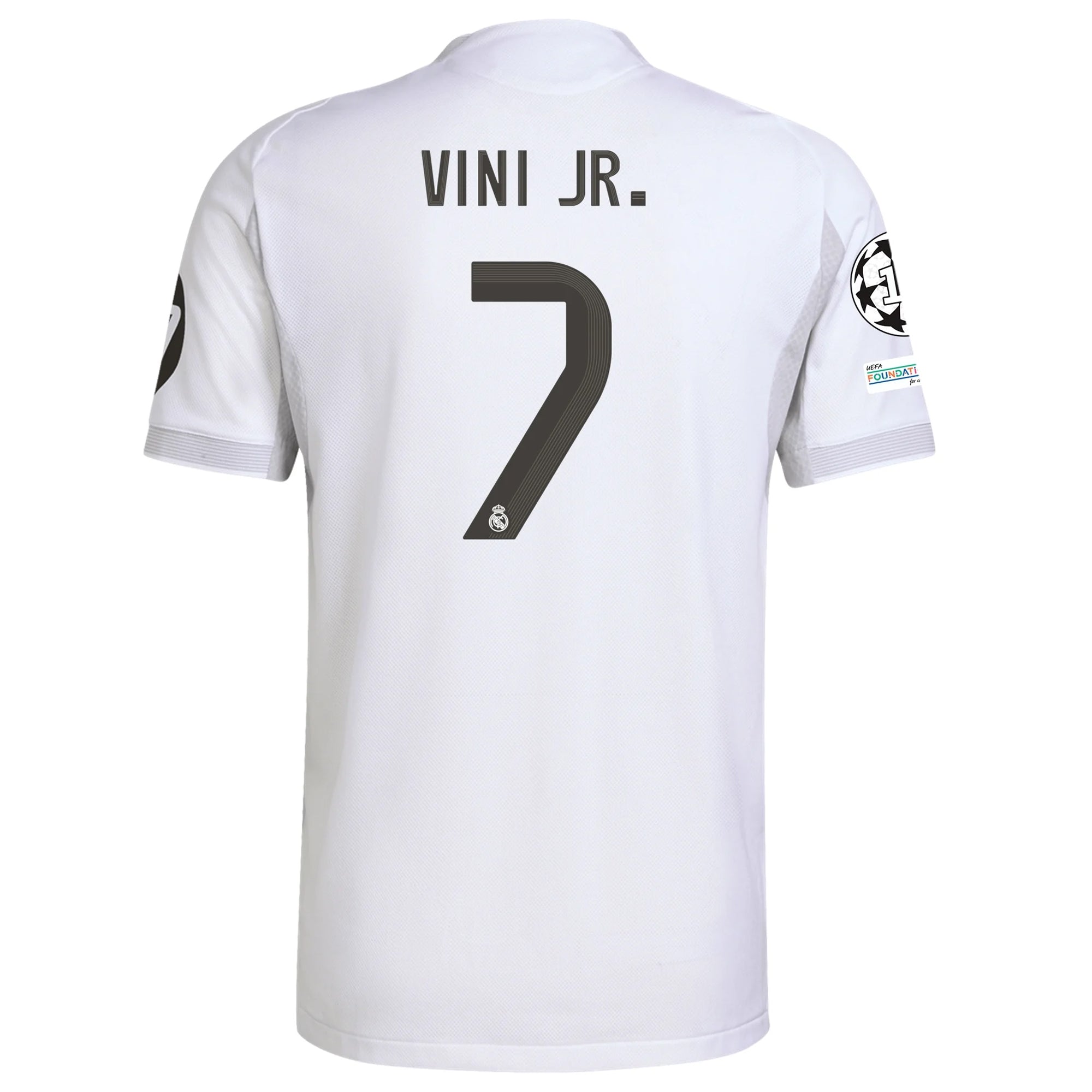 adidas Vini Jr. Real Madrid Authentic Home Jersey 25/26 w/ Champions League Patches (White)