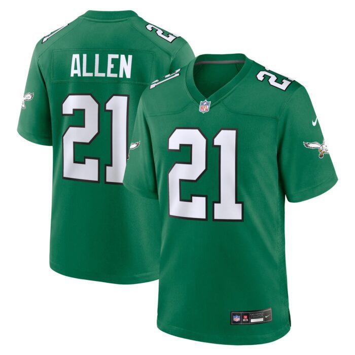 Men's Philadelphia Eagles Eric Allen Nike Kelly Green Alte...