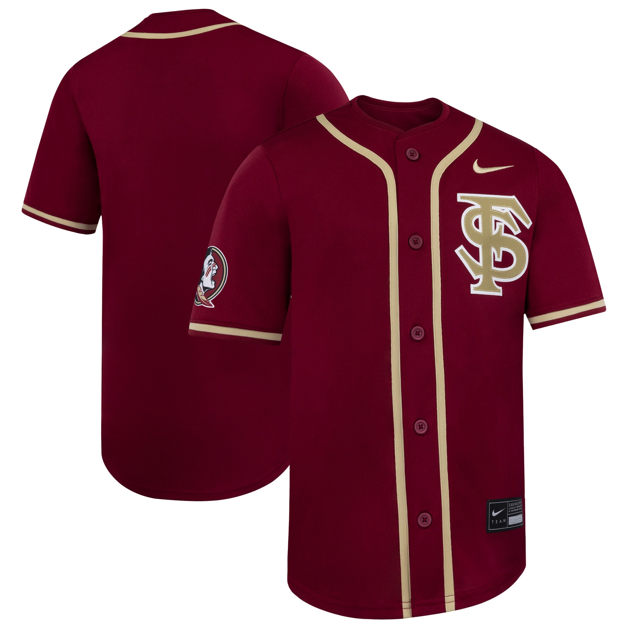 [NJP] Florida State Seminoles Youth Limited Baseball Jersey - Garnet