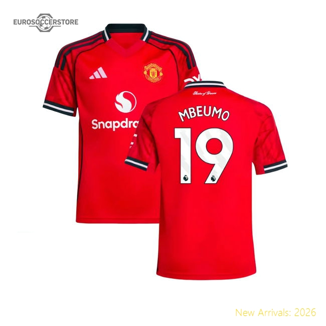 Official 2025-2026 Man Utd Home Shirt (kids) (mbeumo 19) - Premium