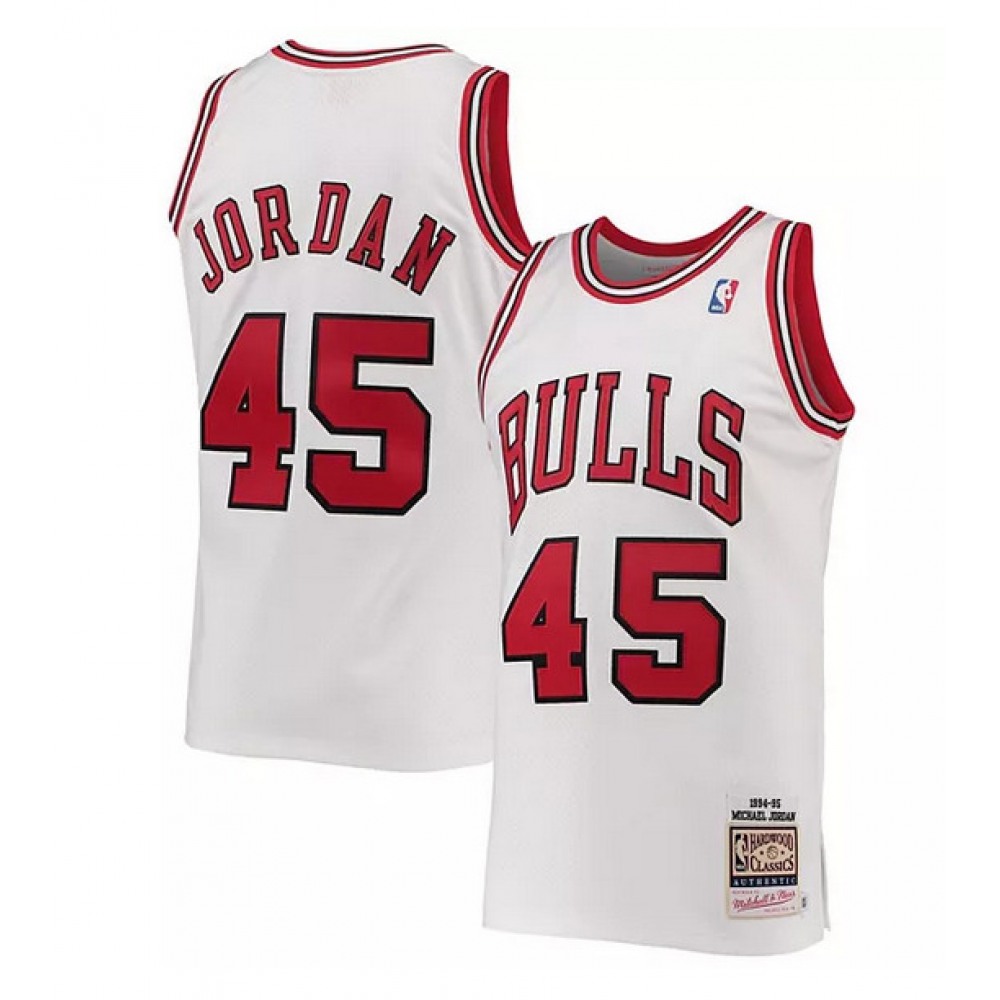 Premium Chicago Bulls 45 White Jersey - - Fan Favorite