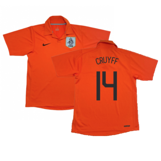 Holland 2006-08 Home Shirt (M) ((Good) M) (Cruyff 14) Worldcup
