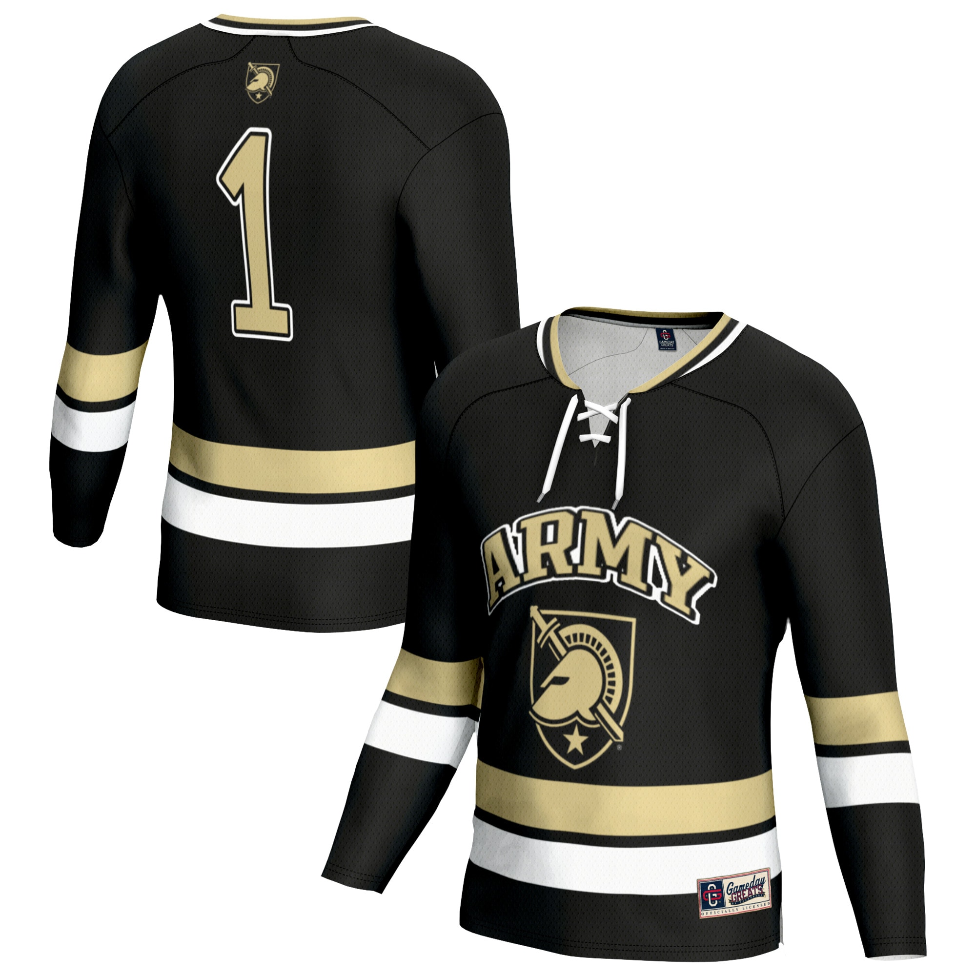 [NJP] Youth Army Black Knights GameDay Greats Lightweight Women's Hockey Team Fashion Jersey - Black
