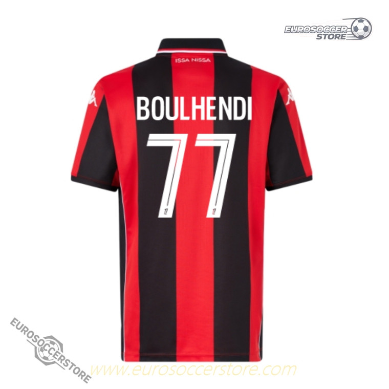 OGC Nice Home BOULHENDI 77 Football Jersey 2025-26 Season