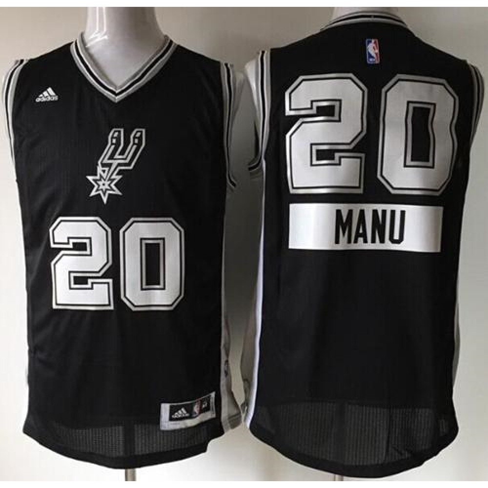 Collector's Item Men's San Antonio Spurs #20 Manu Black Basketball Jersey