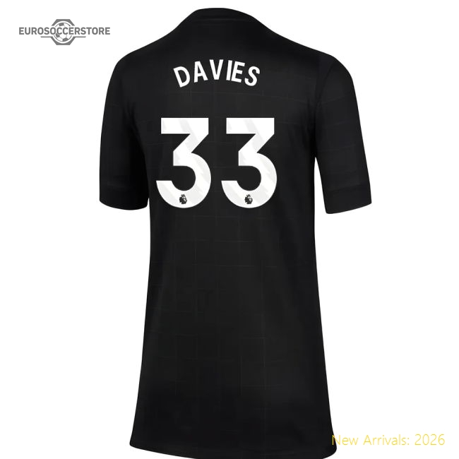 Official 2025-2026 Tottenham Away Shirt (kids) (davies 33) - Premium