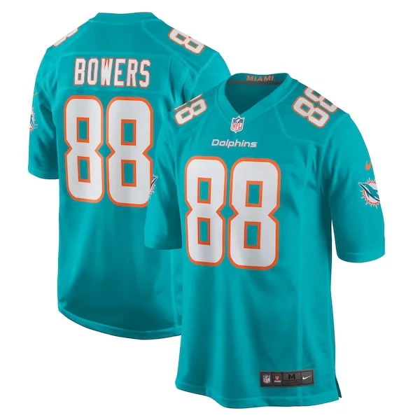 None Nick Bowers Game Jersey - Aqua | NFL Player Jersey | NFL Football