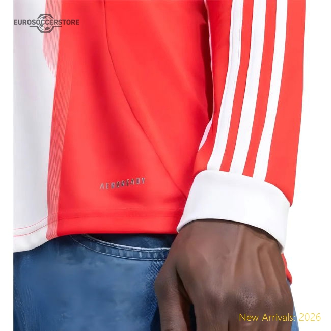Genuine 2025-2026 Bayern Munich Long Sleeve Home Shirt (Davies 19)