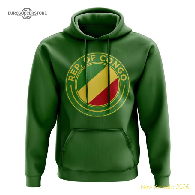 Luxury Congo Republic Football Badge Hoodie (green) - Fantastic Value