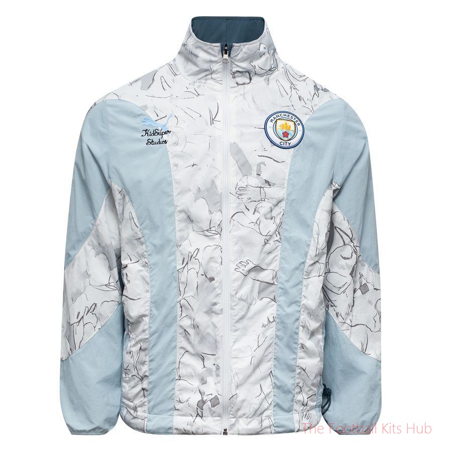 Manchester City Reversible Jacket Kidsuper Club World Cup 2025 - Gray Skies/Team Light Blue